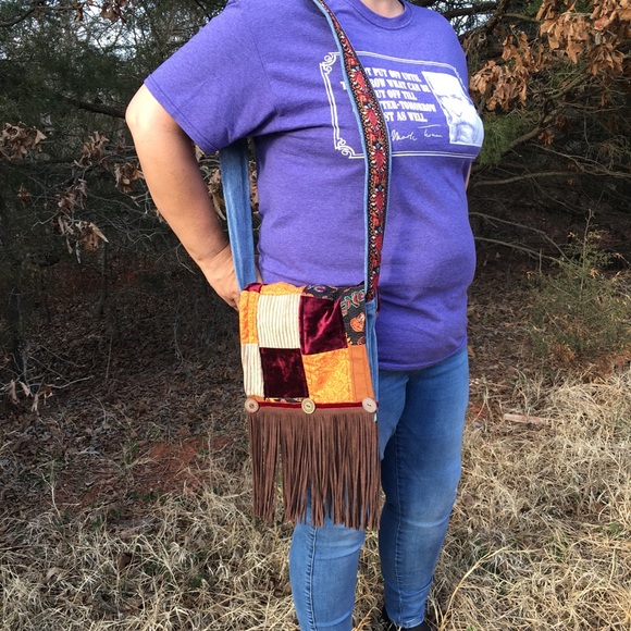 Handmade Hippie Levi’s Denim Cross Body Bag - Picture 7 of 16